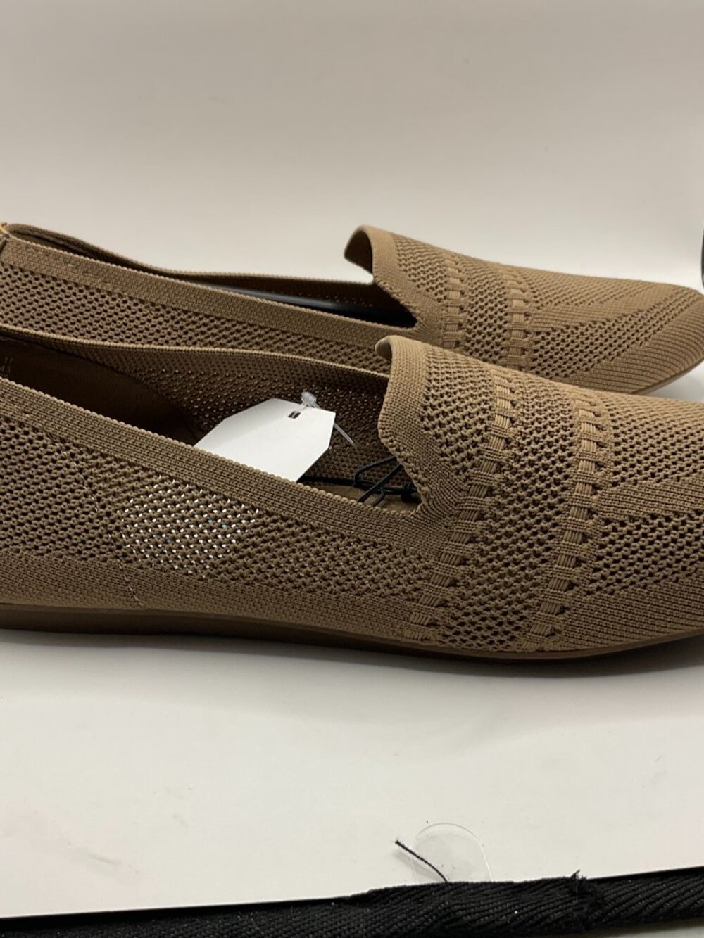 Time and Tru Memory Foam Knit Loafers Tan Women's Size 11